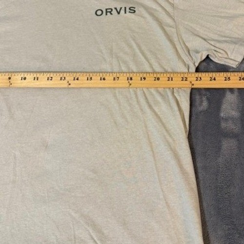 Orvis Mens XXL Oatmeal Heather Fishing Graphic T-Shirt Bass Lure Short Sleeve gallery