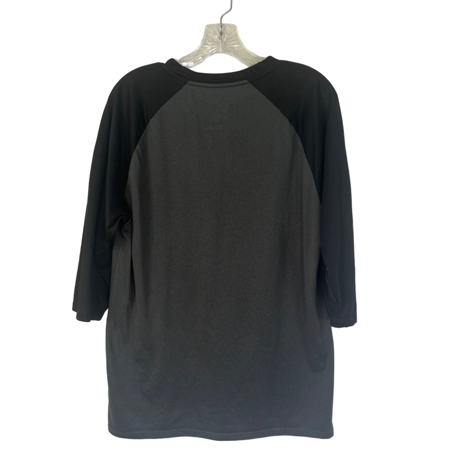 Nike Baseball Tshirt Mens Large Black Gray 3/4 Sleeves Activewear Casual gallery