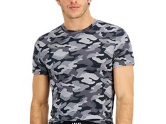 INC INTERNATIONAL CONCEPTS Men’s Gray & Black Camo Camoflauge T-Shirt NEW 2XL