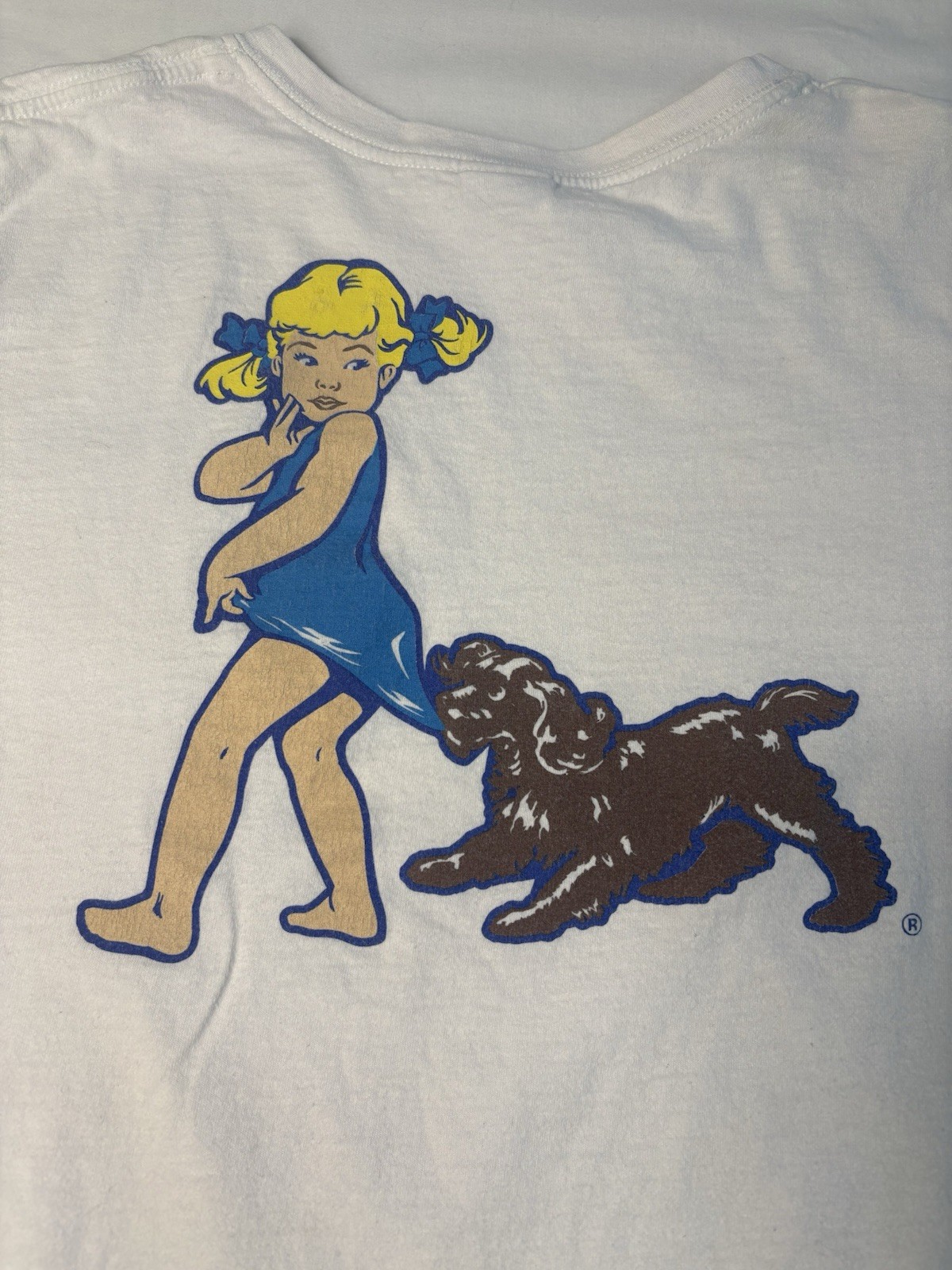 Coppertone Logo Sunscreen Lotion White Tee Shirt Retro 90s Gilden Size L Vintage gallery
