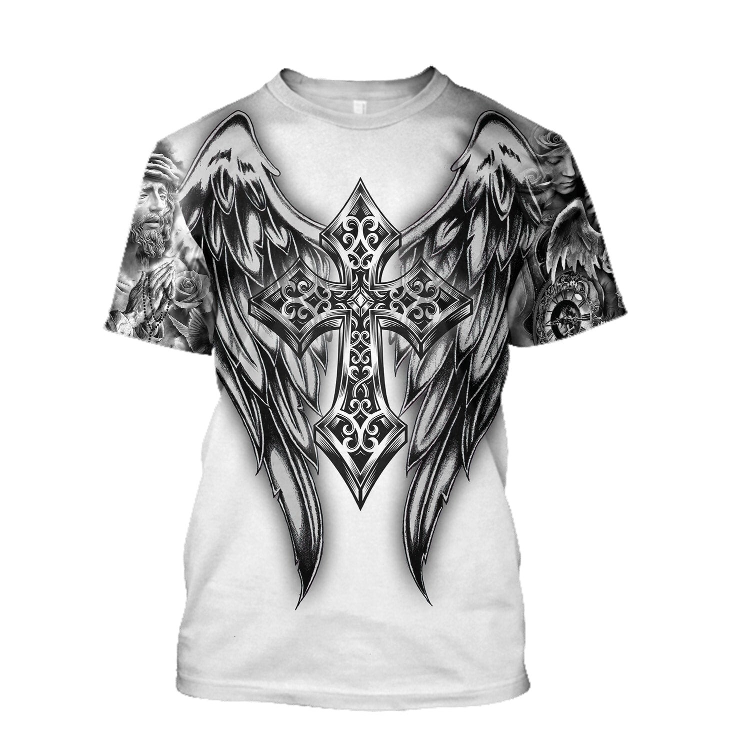 Cross With Wings Jesus Christian All Over Printed 3D Shirt Full size S-5XL gallery