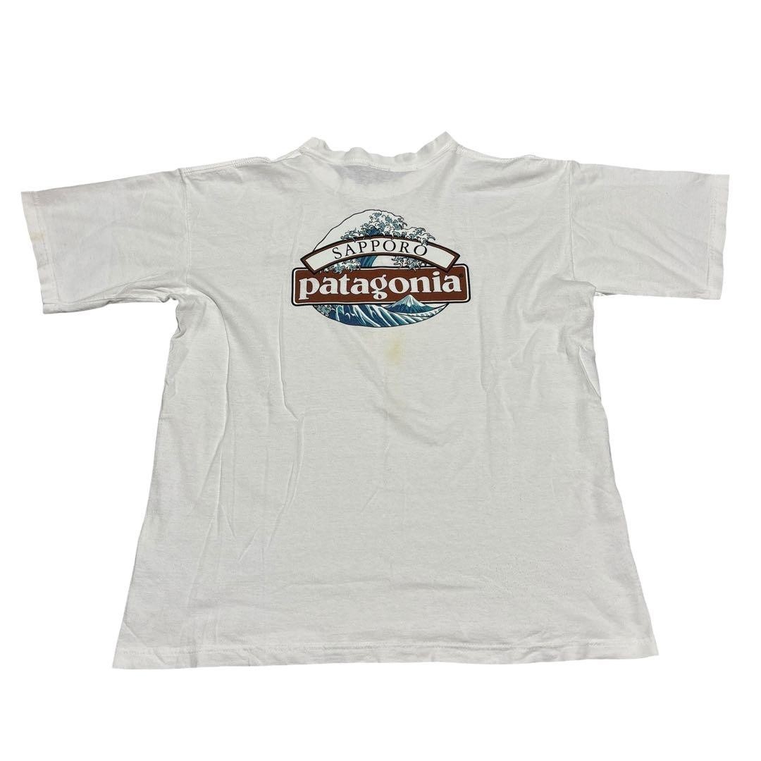 Patagonia Sapporo Hokusai Wave Vintage T-Shirt Made in USA Size M White
