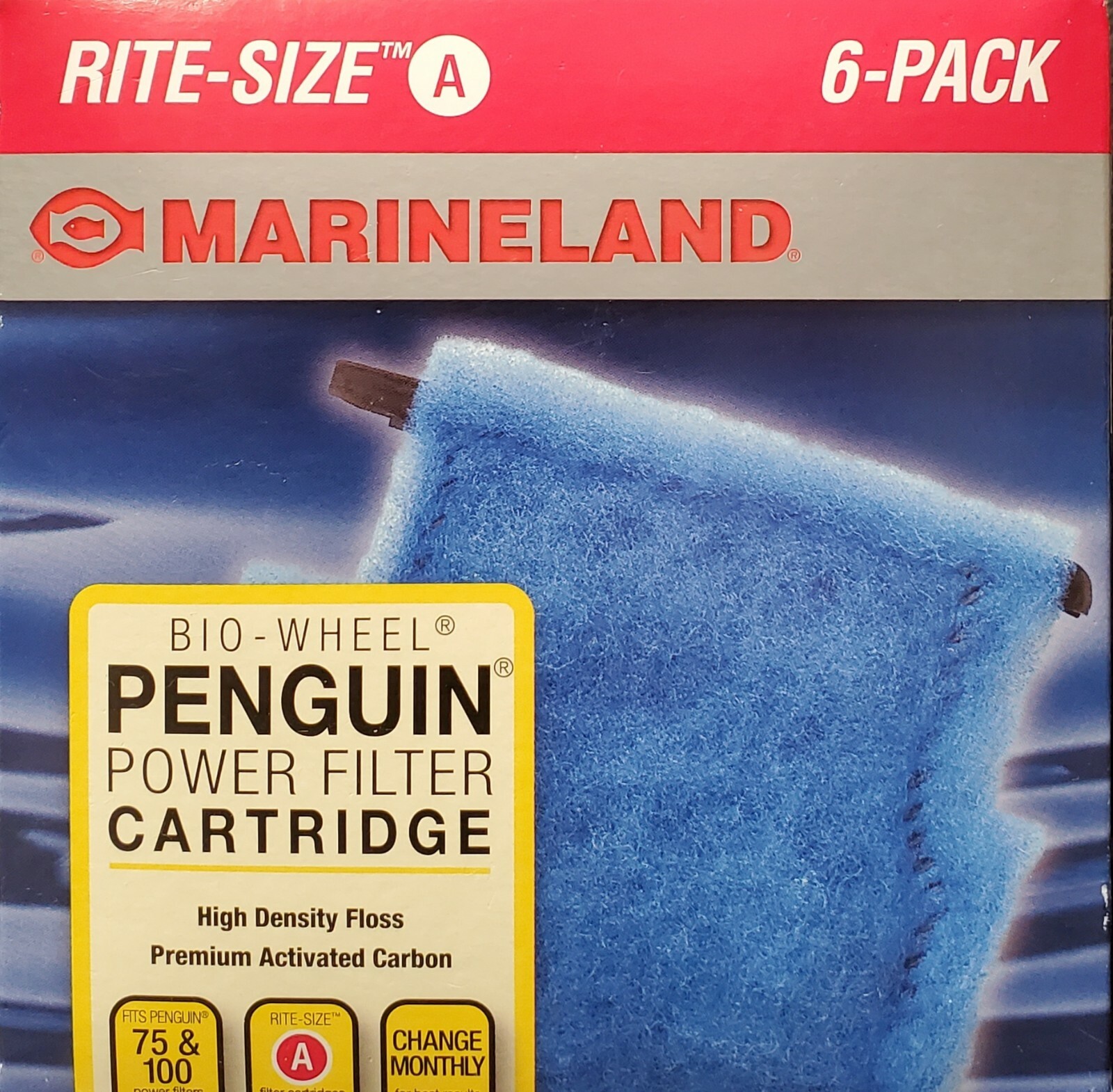 MARINELAND RITE SIZE A  6 PACK PENGUIN BIO-WHEEL FILTER CARTRIDGE
