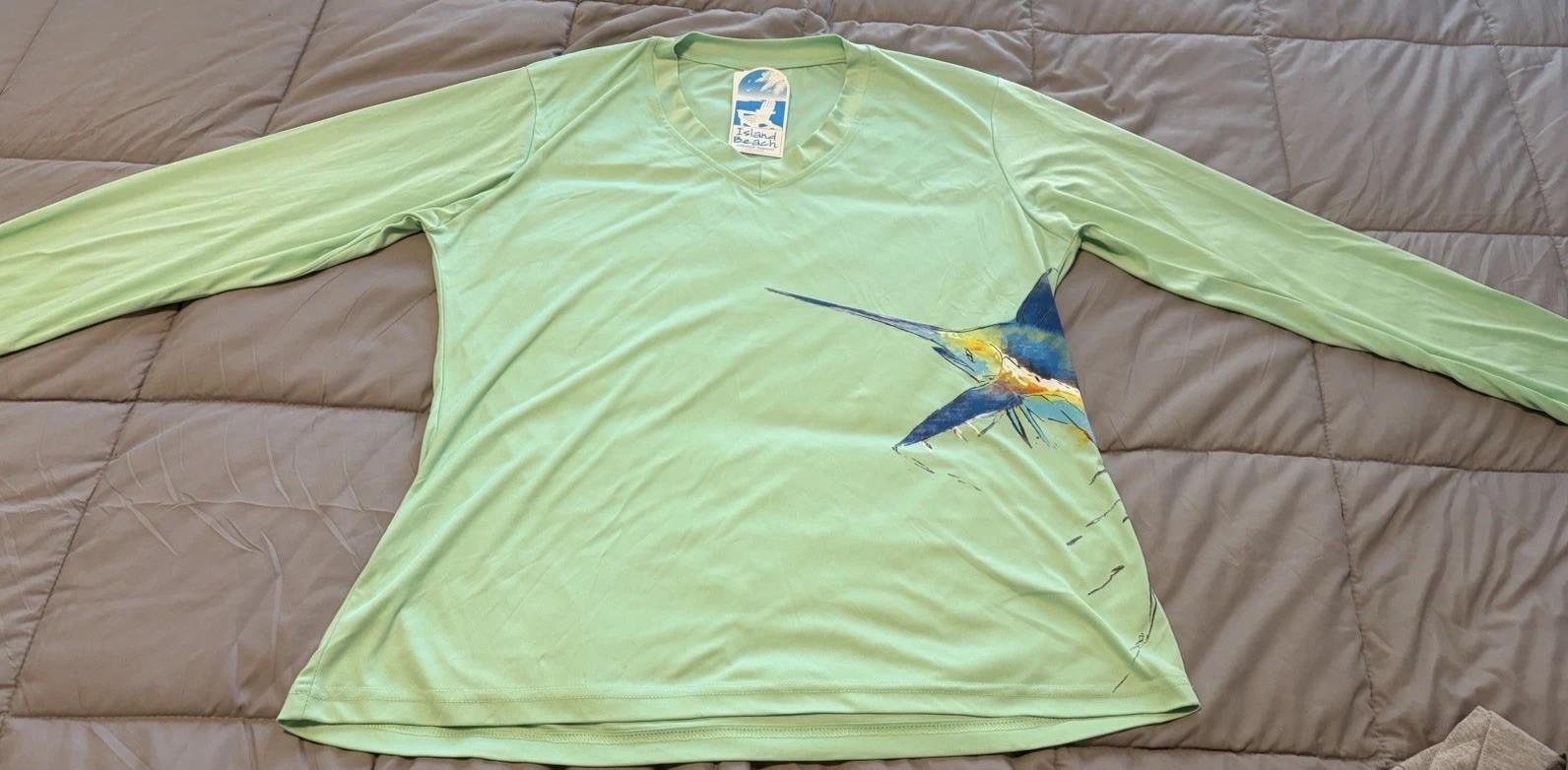 DMR Sport Long Sleeve Fishing Sunscreen Shirt Mens XL Island Beach Apparel gallery