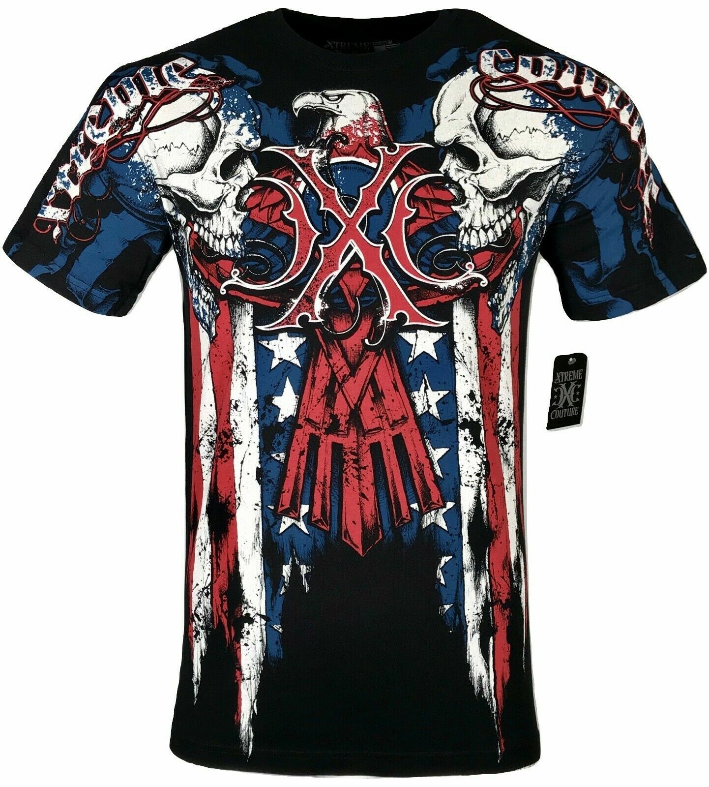 Xtreme Couture Affliction Men's T-Shirt COUTURE PATRIOT Black Biker S-5XL gallery