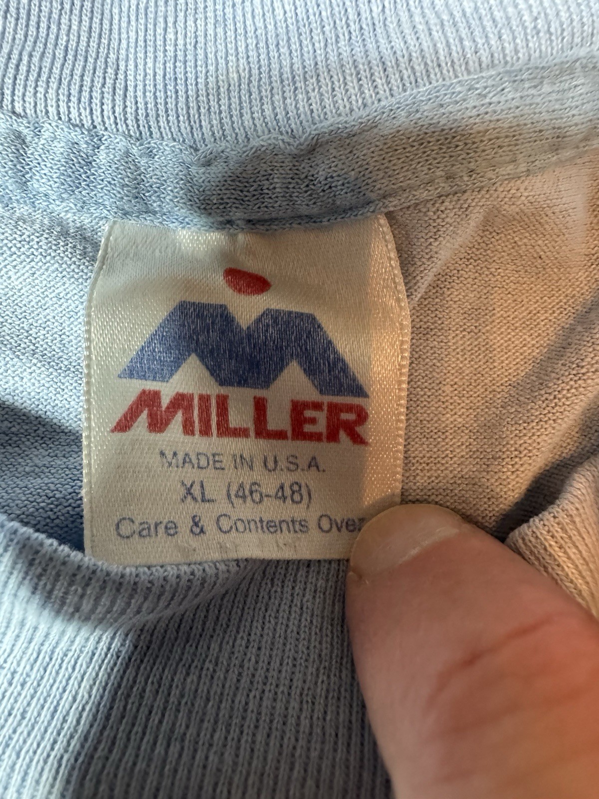 Vintage Miller Brand Virginia T Shirt Sz XL 90s Paper Thin Made In USA Tee Blue gallery