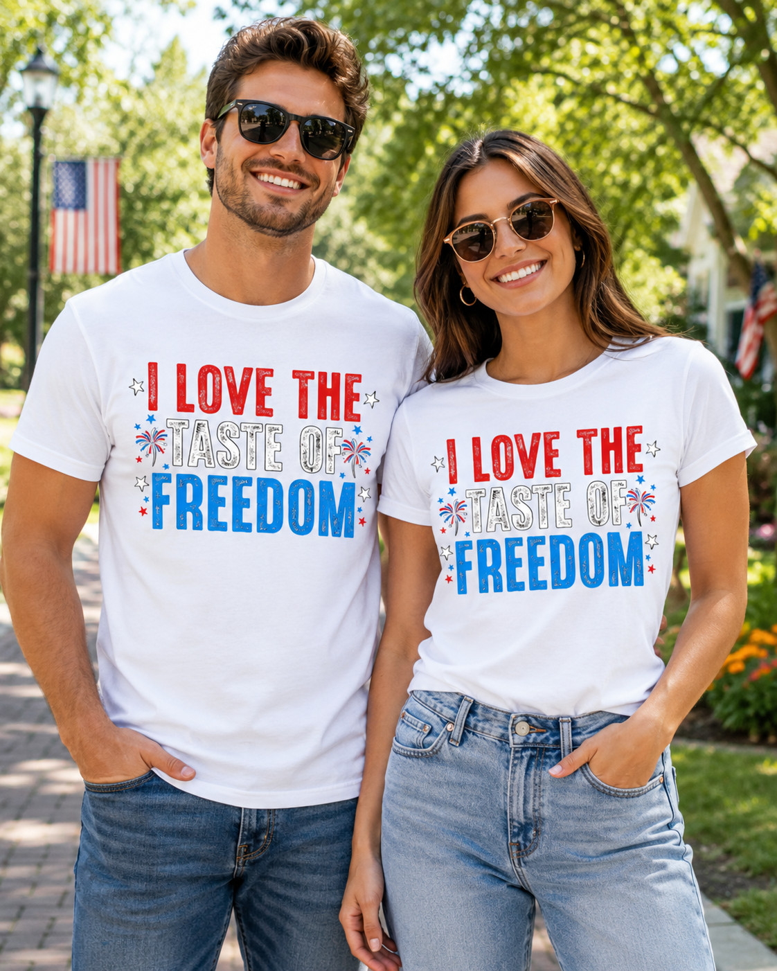 I Love The Taste of Freedom - Couples Matching 4th of July T-Shirt gallery