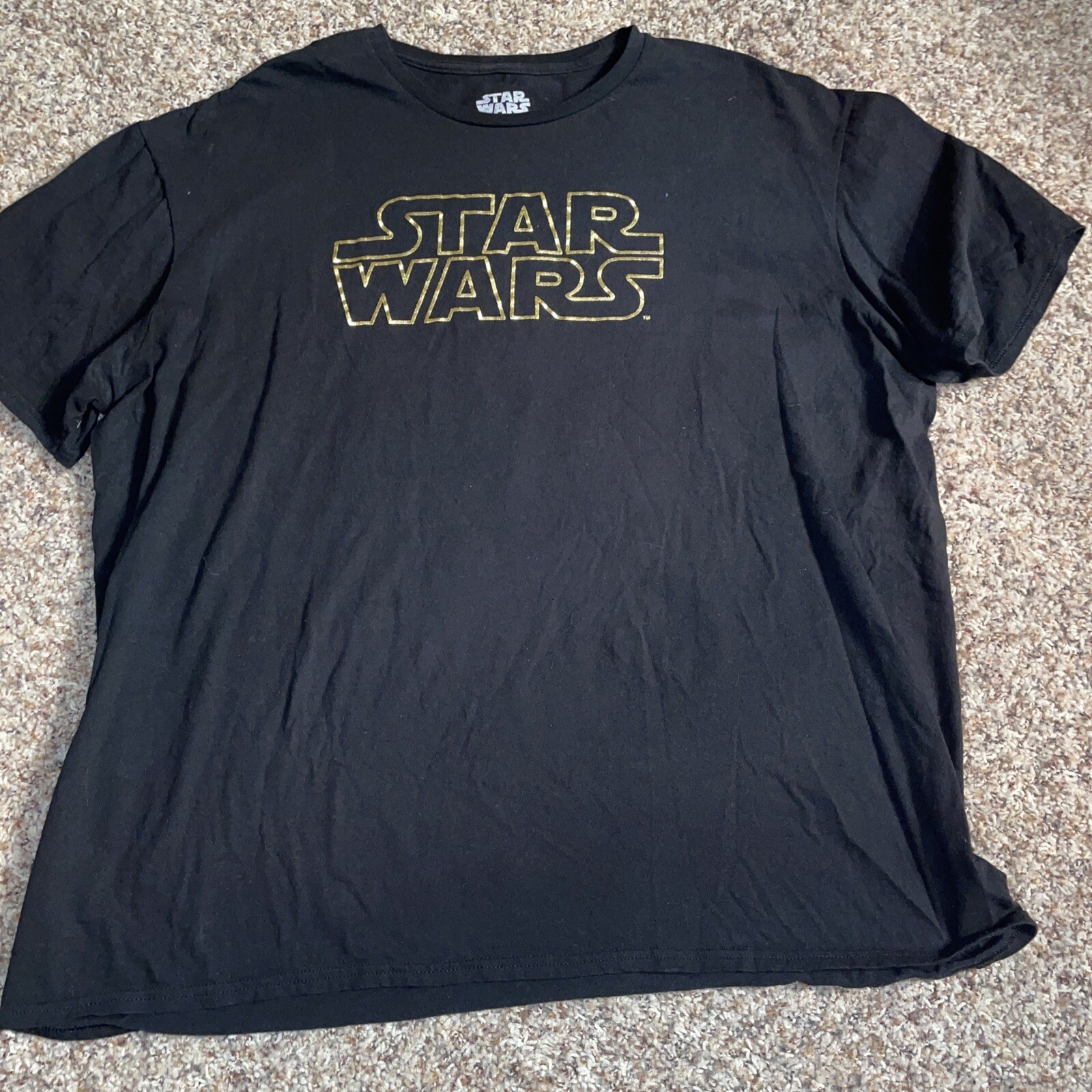 Star Wars Logo T Shirt Movie Classic Retro Black Men’s 2XL