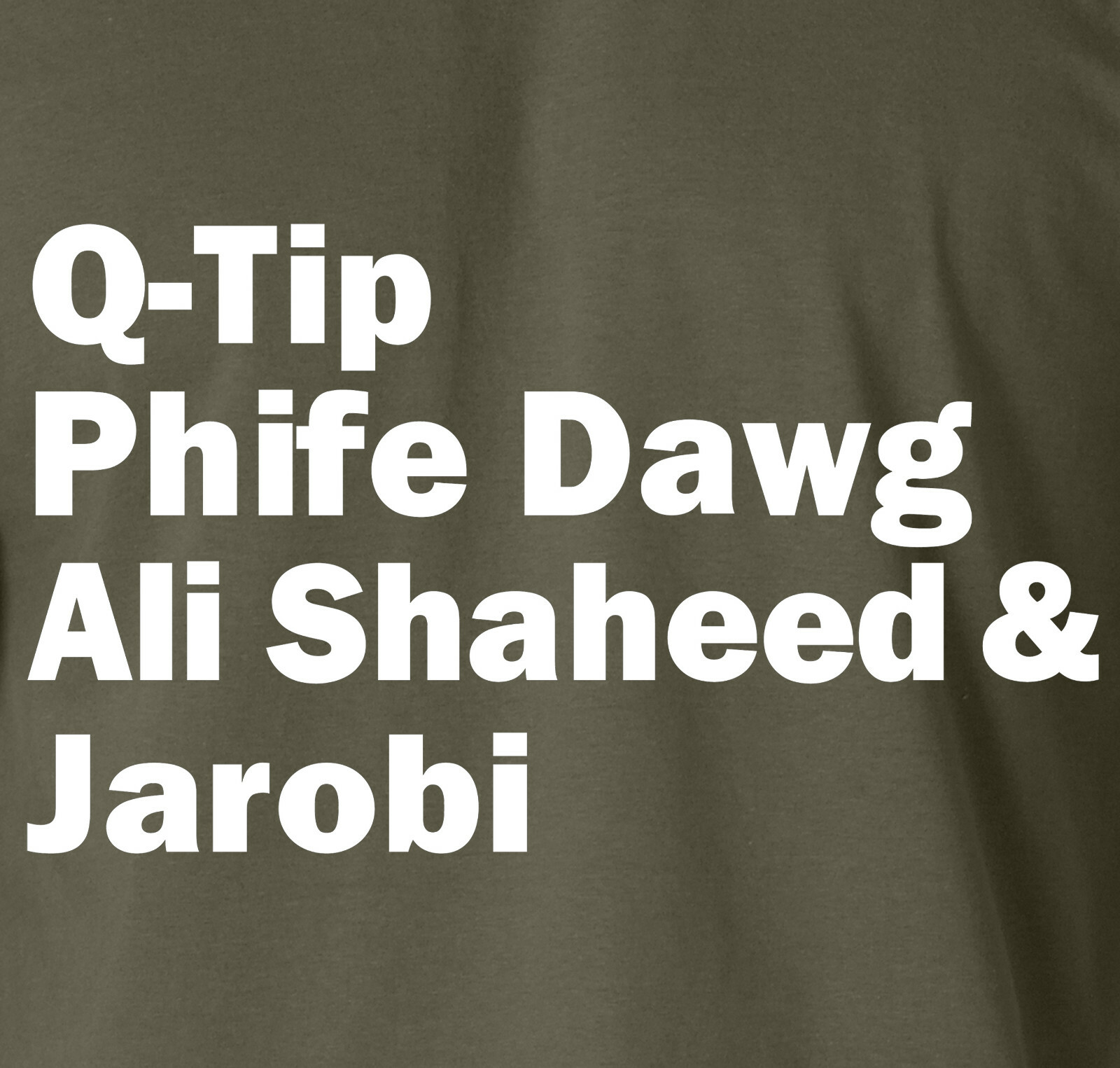 Q TIP PHIFE DAWG ALI SHAHEED & JAROBI T-Shirt 90’s Hip Hop Rap Music Legends Tee