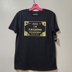 Ouija Board Game Mystifying Oracle (I’m Awesome) Black T Shirt Youth Large 12/14