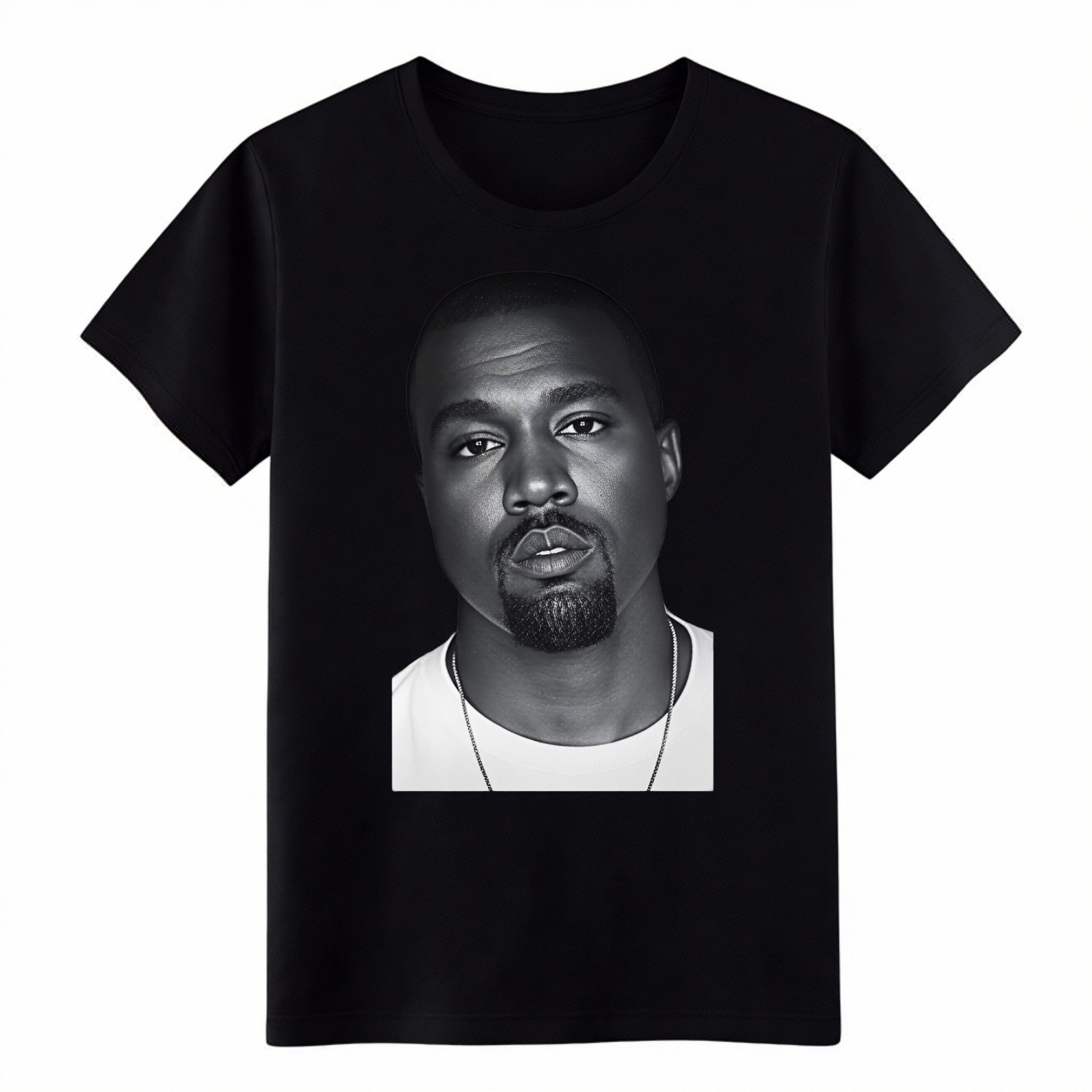 Kanye West Portrait Casual Cotton T-Shirt, Streetwear Hip Hop Tee gallery