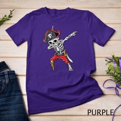 Dabbing Skeleton Pirate T Shirt Halloween Kids Jolly Roger Unisex T-shirt