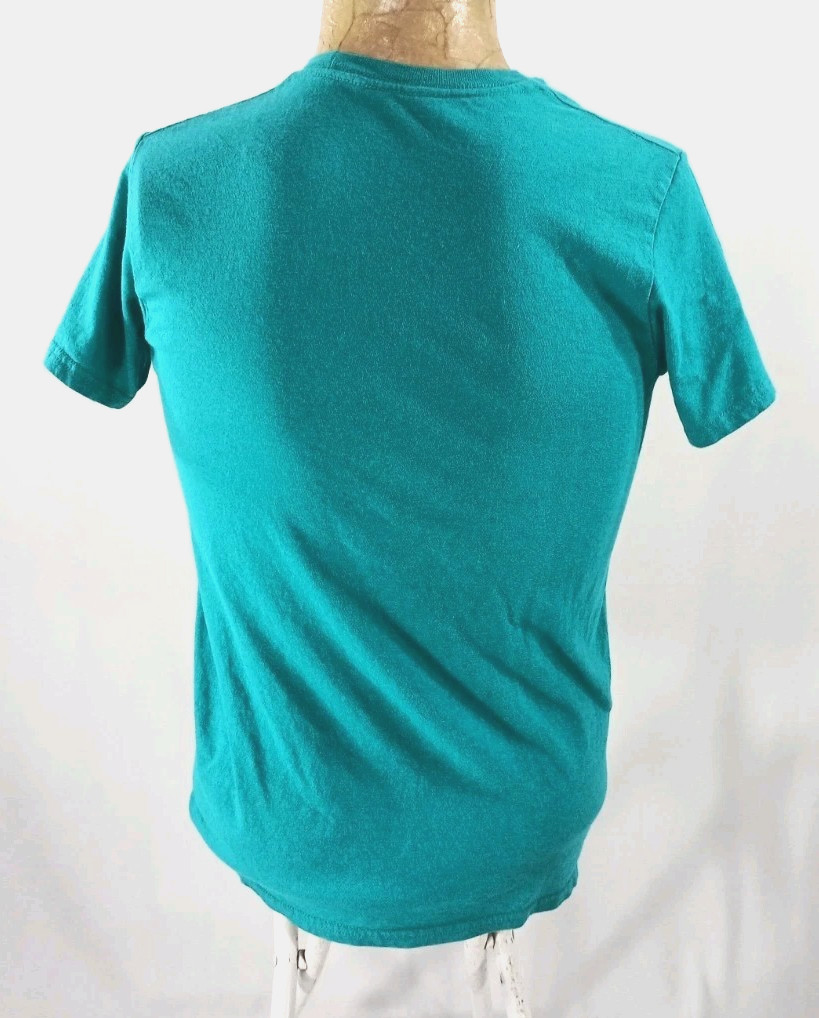 Bart Simpson Skateboard T-Shirt Adult Small Teal Kwik-E-Mart Cotton The Simpsons gallery