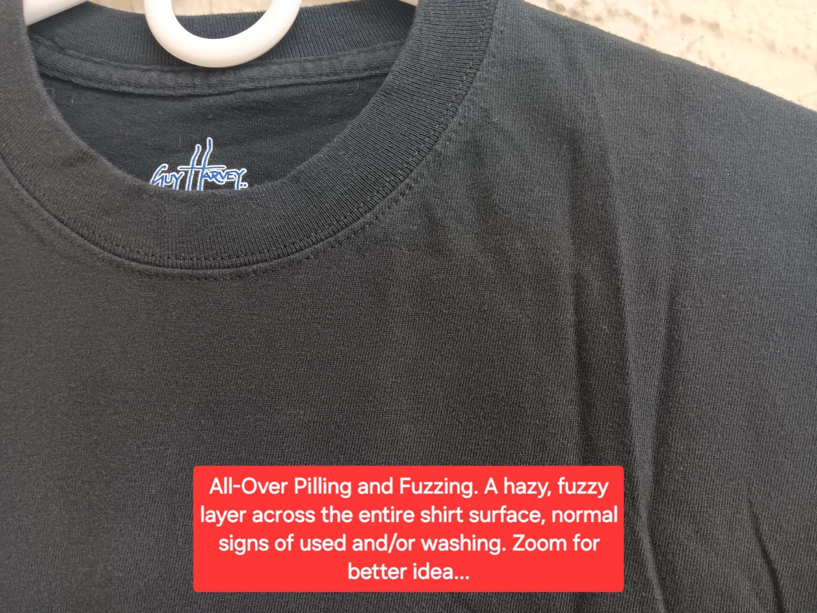 Guy Harvey By AFTCO Bluewater T Shirt Mens Sz XL Graphic Logo Pocket Black Flaw gallery