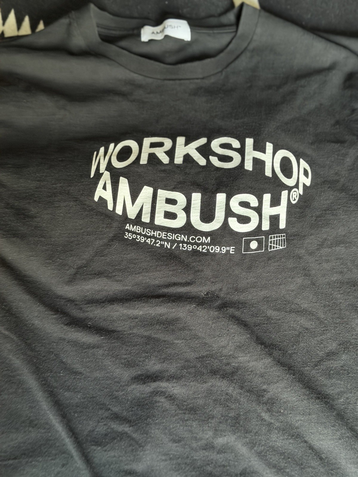 Ambush men's Logo Black Cotton Crewneck T- Shirt - XL made In Japan gallery