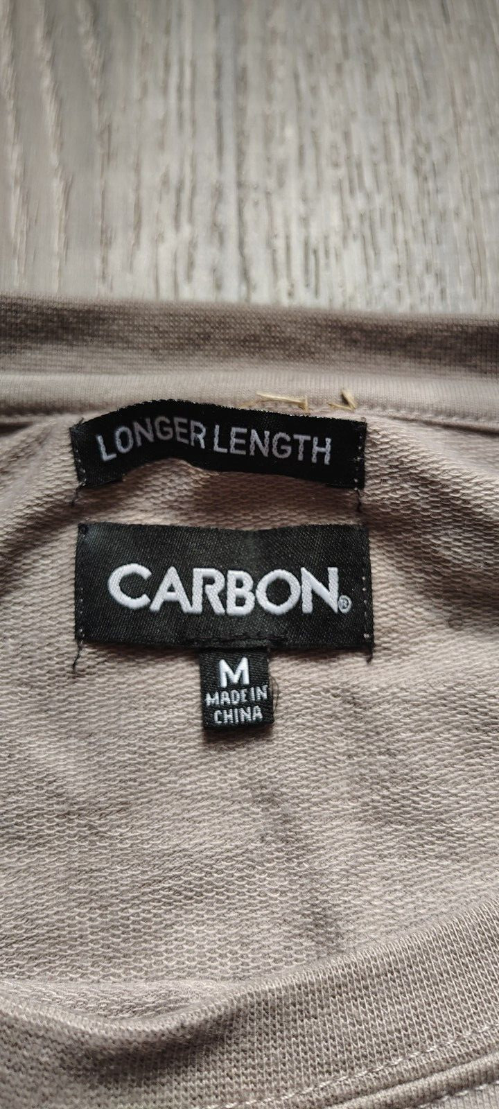 Carbon Men's Long Sleeve T-Shirt Medium Longer Length Layered Money Slash gallery