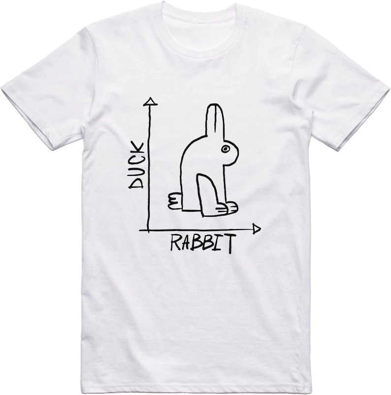 Funny Rabbit Duck Shirt, Novelty Graphic Cotton Tee gallery