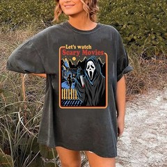Retro Let’s Watch Scary Movie Tee, Vintage Ghost Face Scream Tee, 30 Anniversary