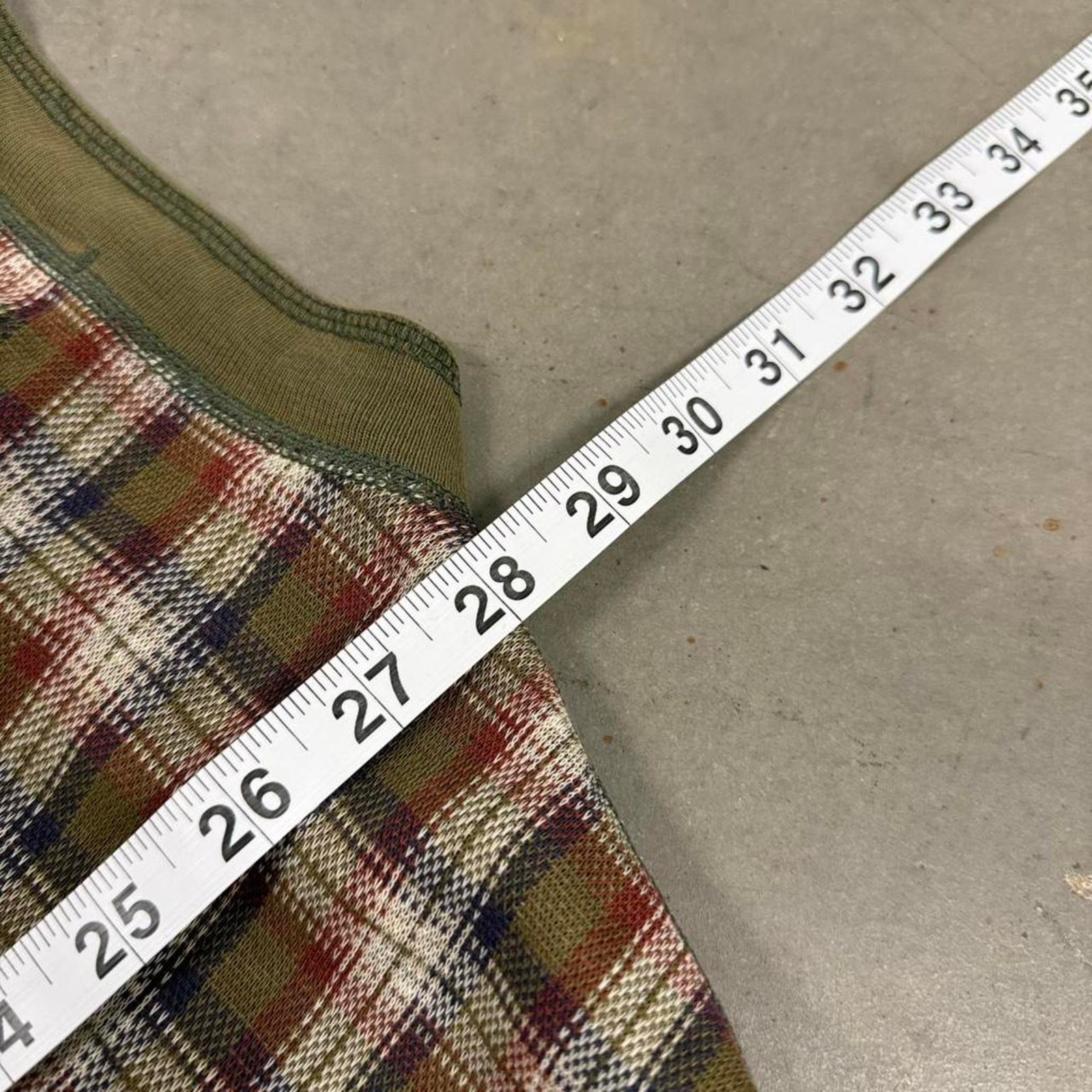Vintage L.L Bean Plaid Henley Long Sleeve Shirt Size L gallery