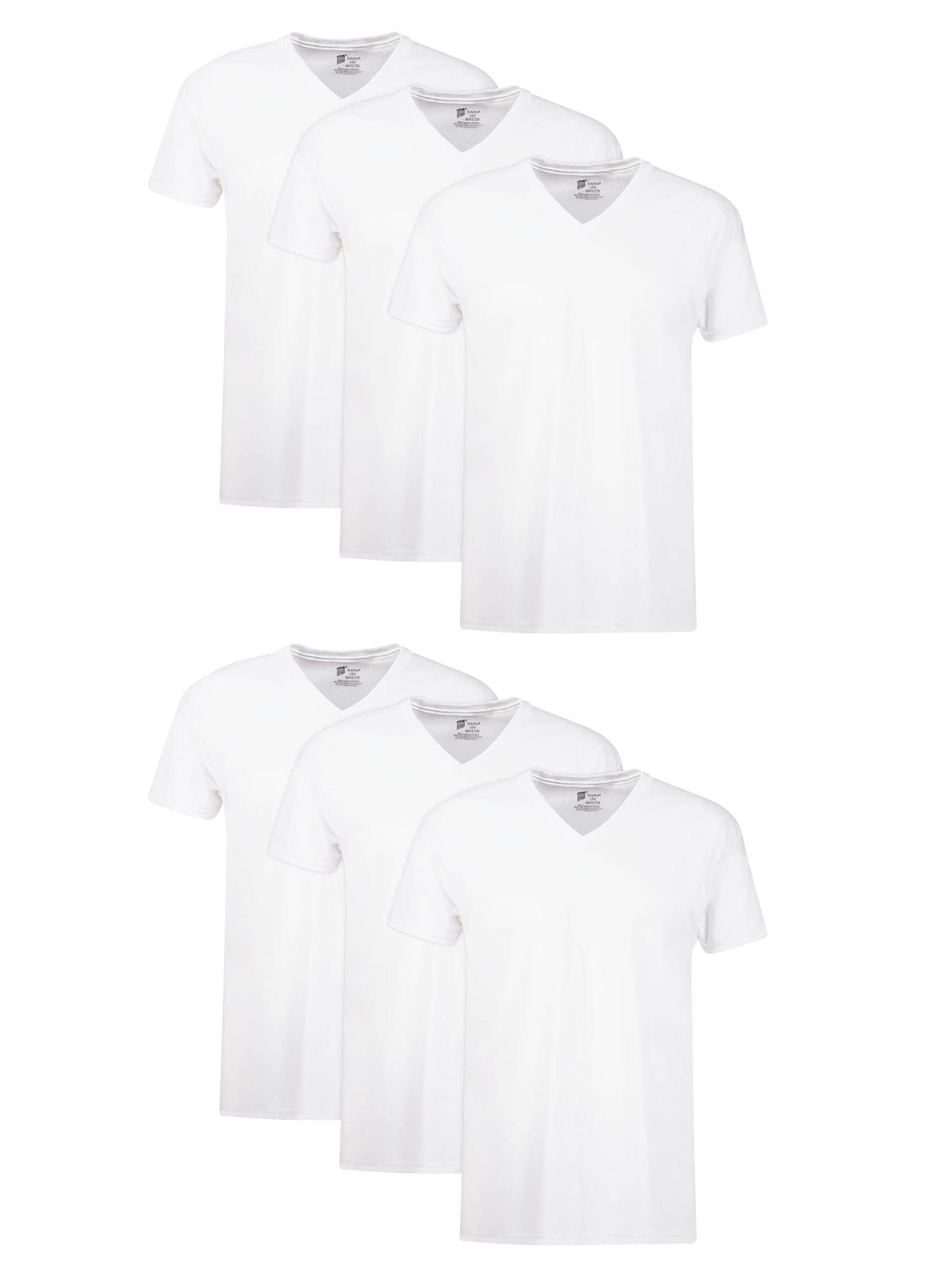 Hanes Mens Cotton, Moisturewicking Vneck Tee Undershirts, Multiple Packs And ... gallery