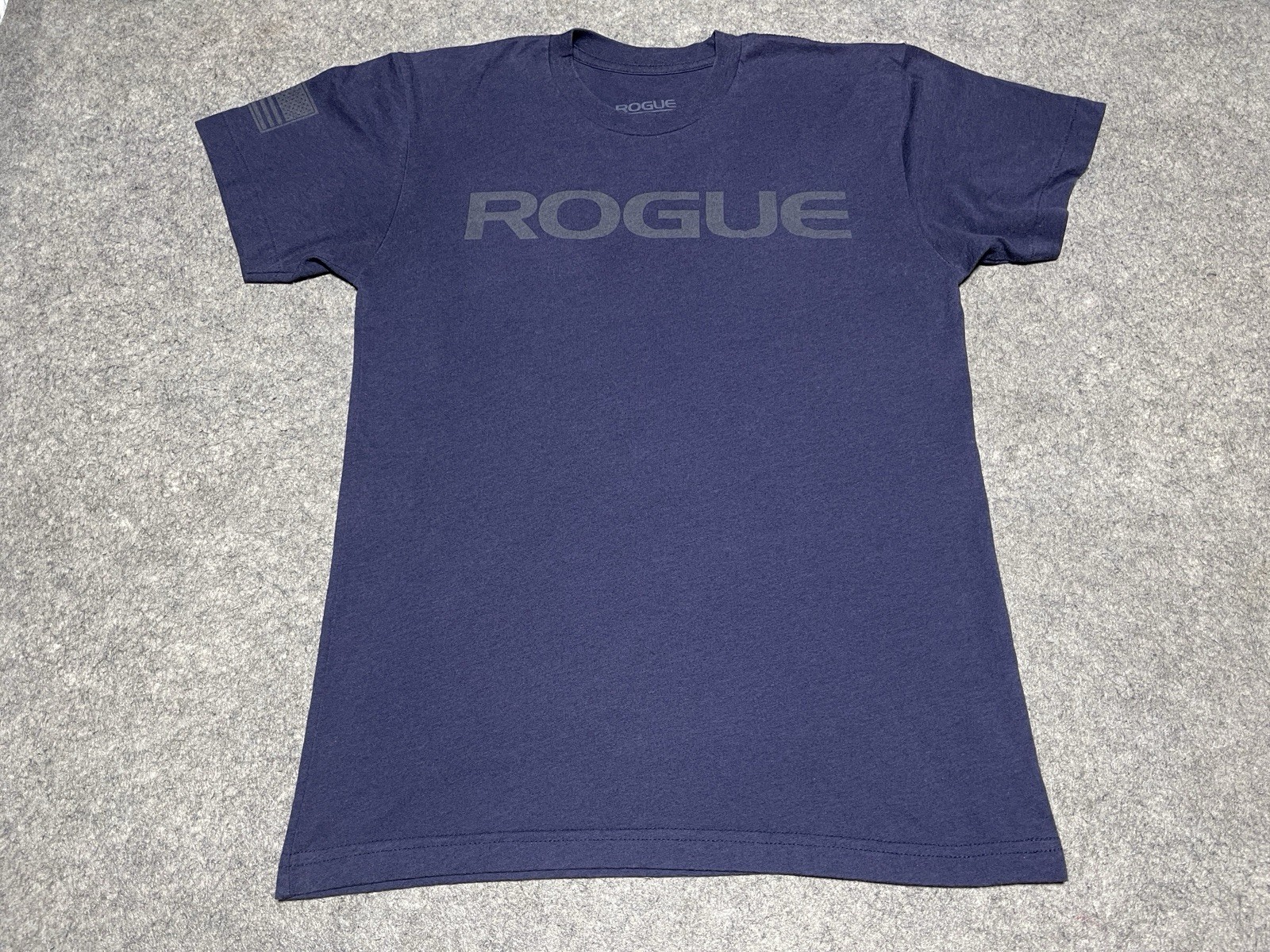 Rogue Fitness Blue Small Workout Lift Heavy Gym Rat Shirt gallery