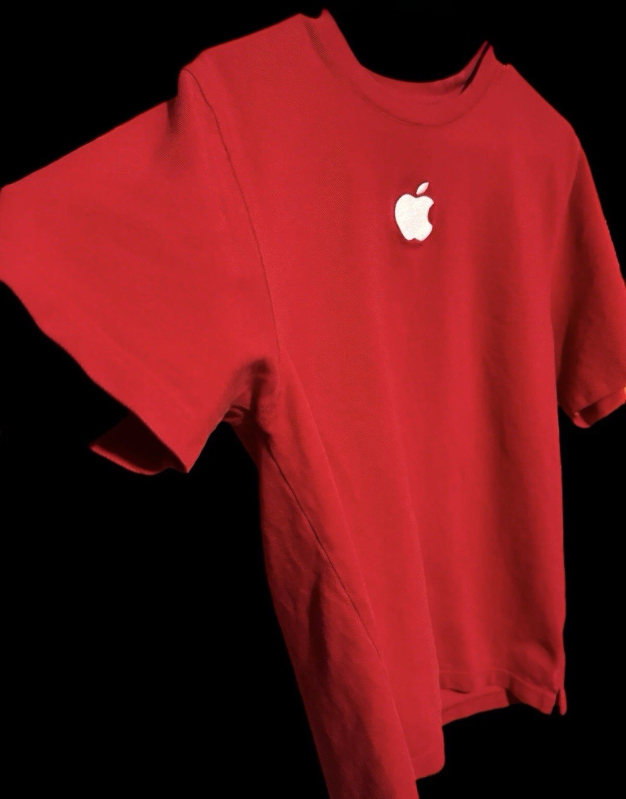 Original Official Apple T Shirt 100% Cotton Size Large Red Short Sleeve Men's gallery