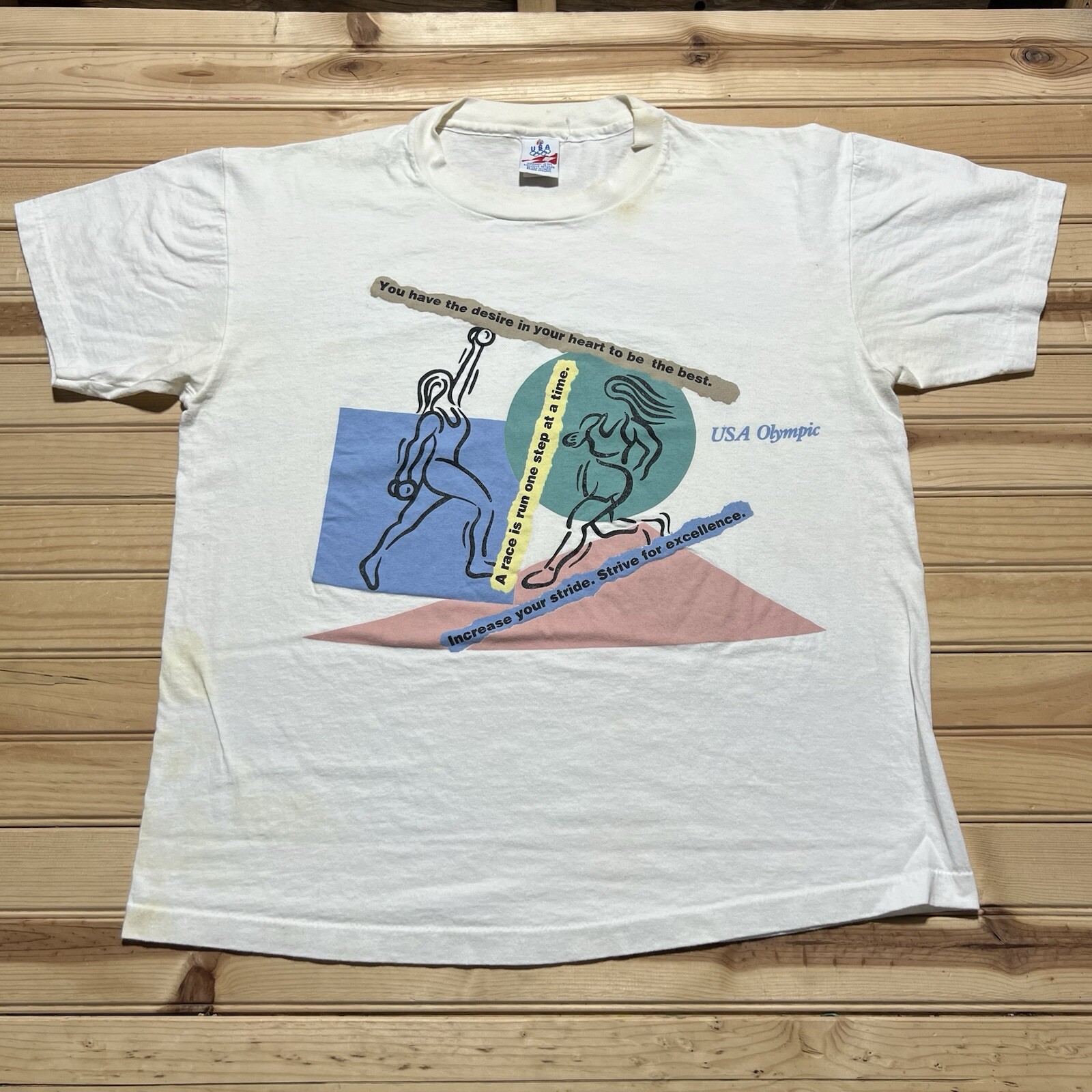 Vintage 90s USA Olympics Womens Track And Field Event Graphic Shirt Size XL gallery