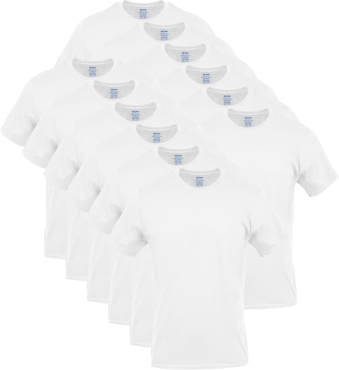 Multipack Men's Crew Neck T-Shirts 100% Cotton Soft Breathable Tagless Durable gallery