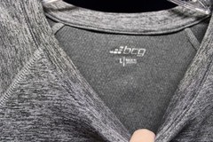 BCG Men’s Gray Moisture Wicking Pullover Long Sleeve Activewear Shirt Size Large
