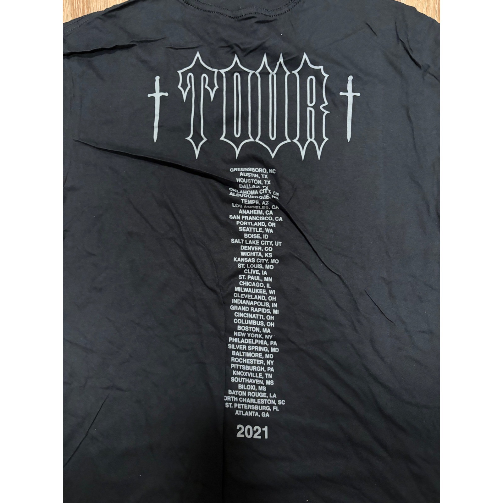 The Thread Shop 21 Savage 2021 Tour T-Shirt Black Delta Delta Gamma Mens Large gallery