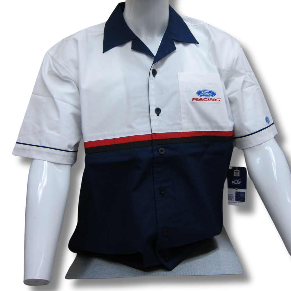Ford Racing Pit Mechanic Button Down Work Crew Shirt Official Licensed gallery