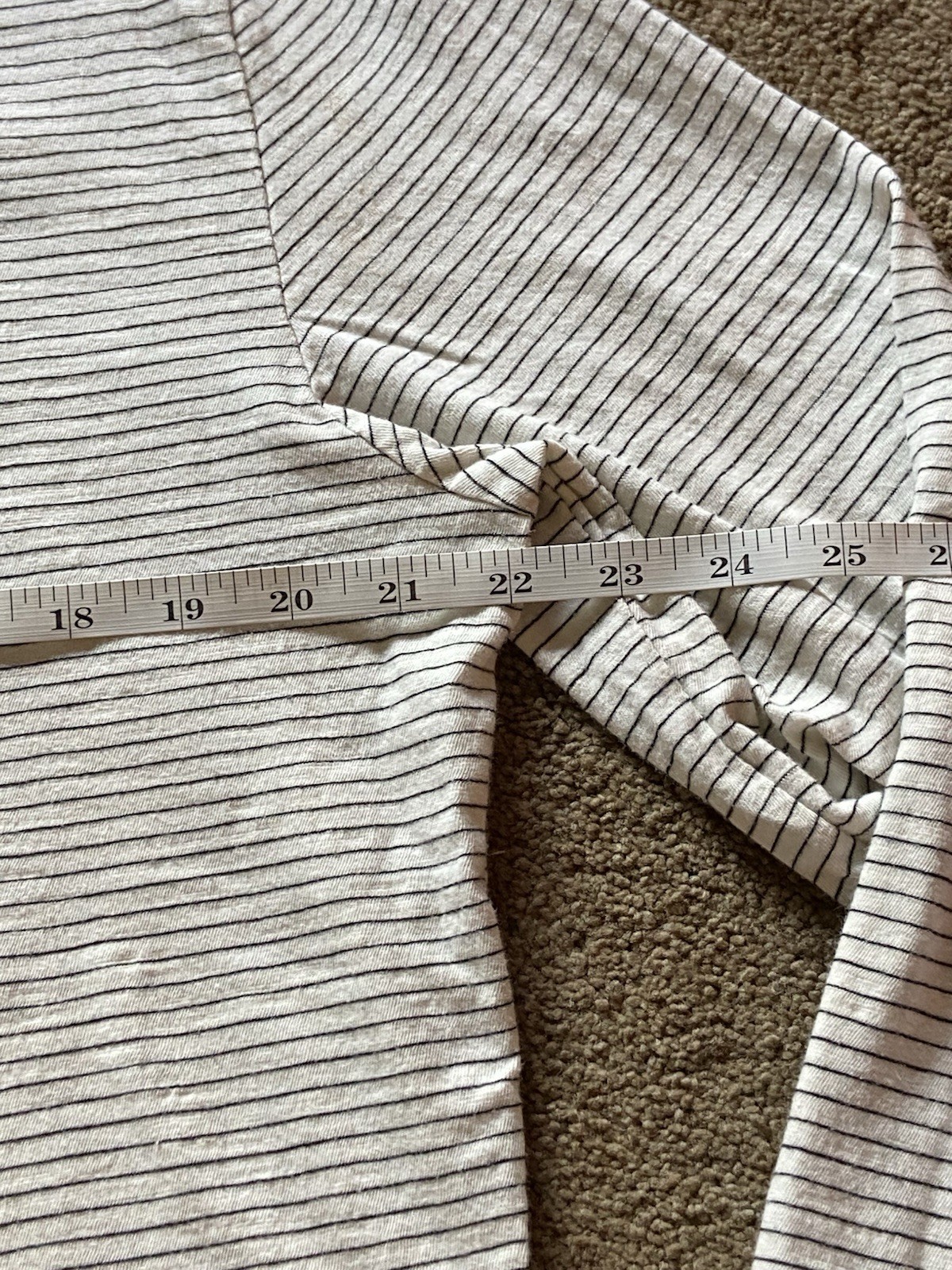 Men’s Marine Layer Long Sleeve Henley Shirt M/L White Striped Cotton Blend gallery