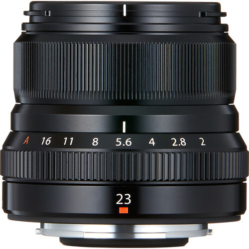 Fuji FUJIFILM XF 23mm f2 R WR Black Lens Compact Size Portable Weather Resistant