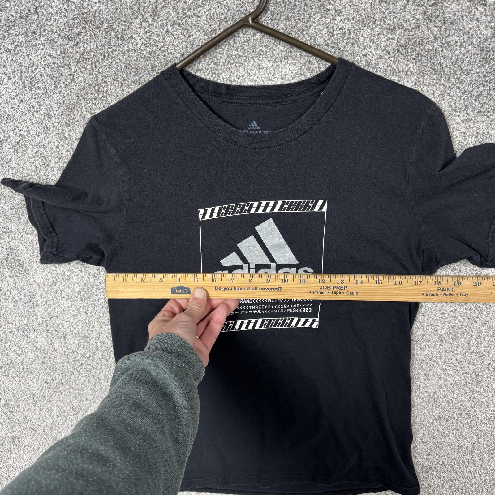 Adidas Shirt Sz S Amplifier Tee Athletic Japanese Lettering Techwear Streetwear gallery