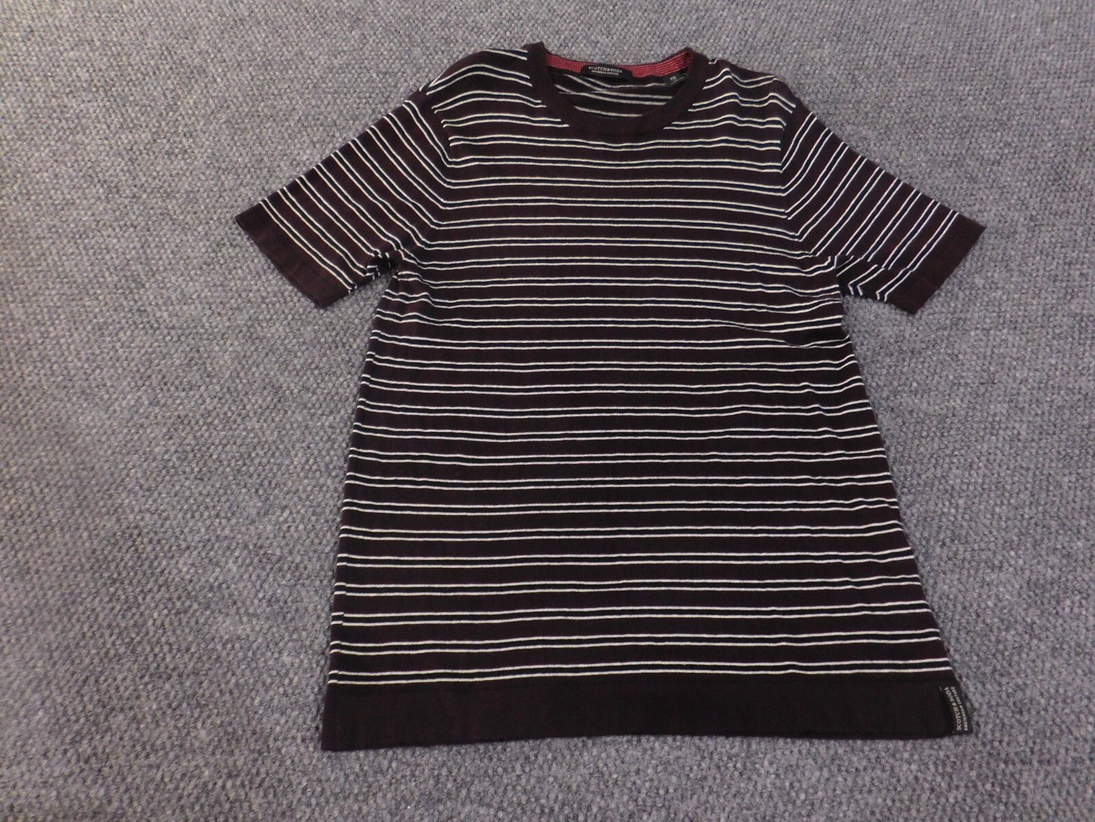 scotch soda shirt mens medium striped pullover stretch designer city cashmere