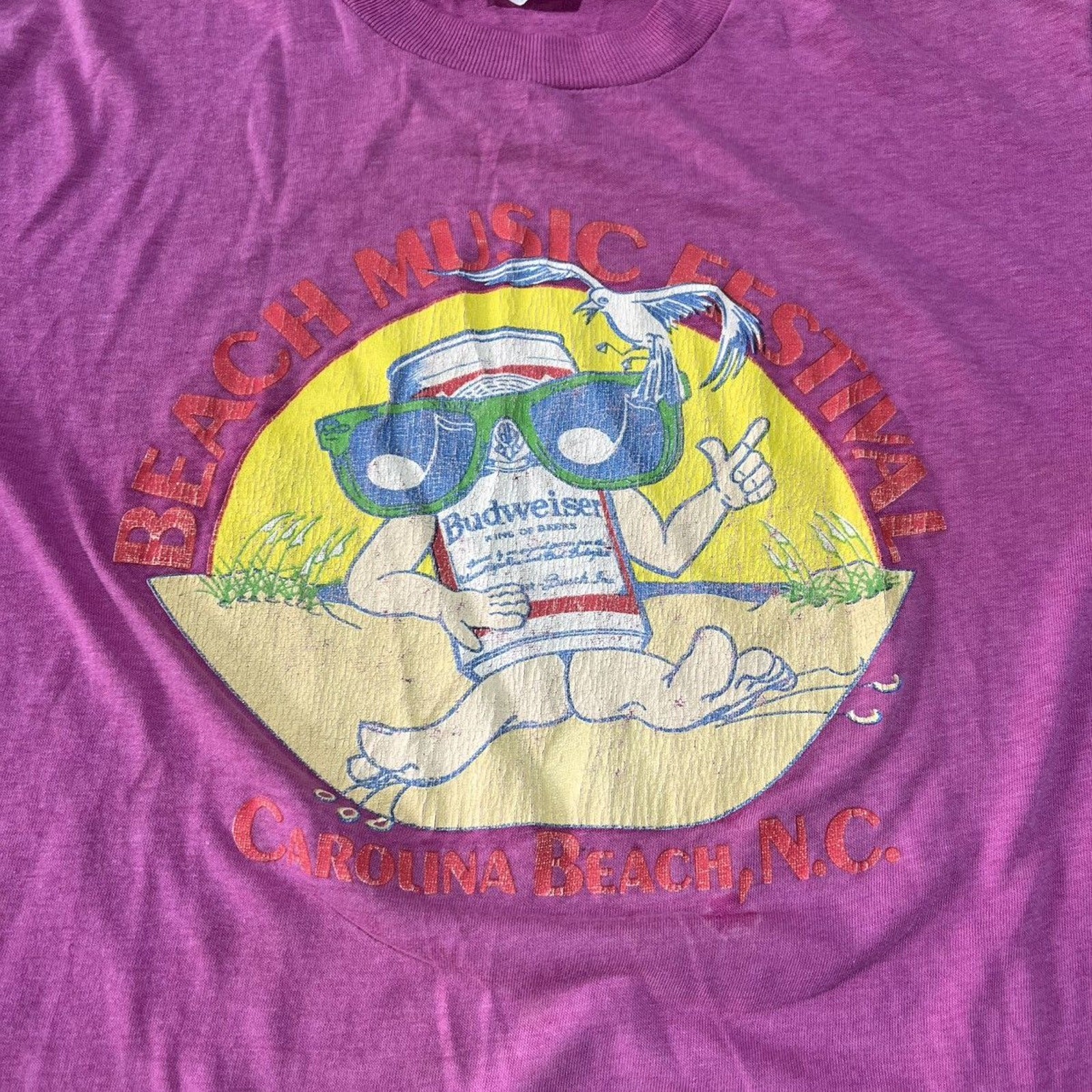 Vintage 80s Beach Music Festival Carolina Beach NC T-Shirt 1980s gallery