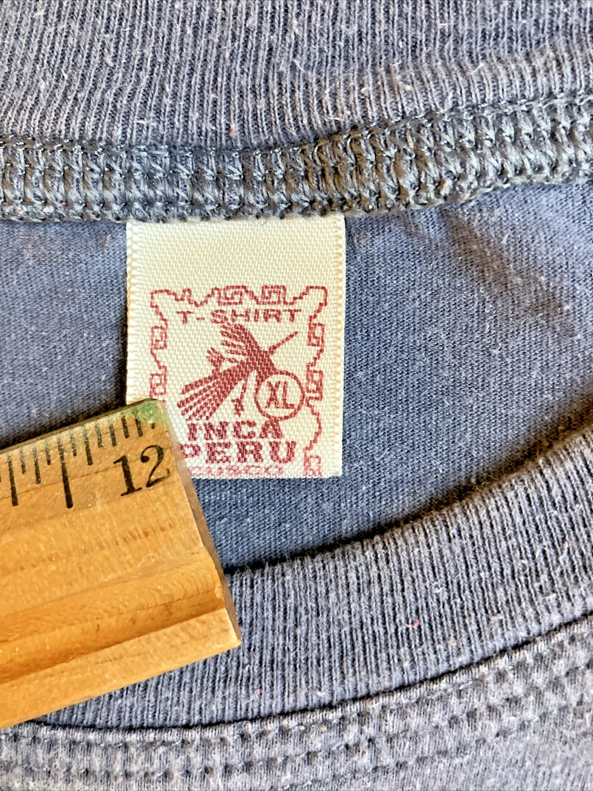 Inca Peru Cusco T-Shirt Mens XL Gray Blue Short Sleeve Crew Neck gallery