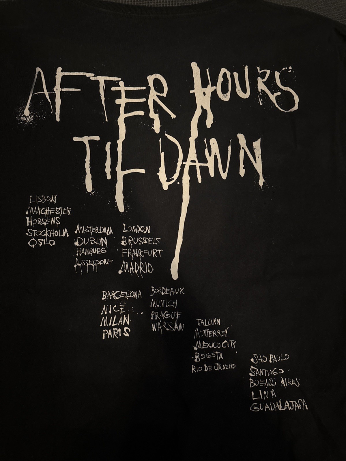 THE WEEKND AFTER HOURS TIL DAWN MEXICO CITY 2023 TOUR SHIRT XL RARE OFFICIAL XO! gallery