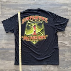 7.62 Designs Black 1st Infantry Graphic US Army Cotton T-Shirt Men’s XL