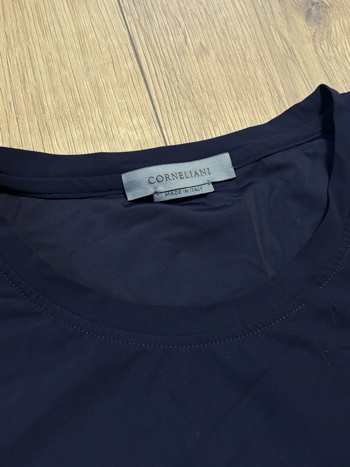 Corneliani Polyamide Navy Blue Crewneck T-shirt sz 58 gallery