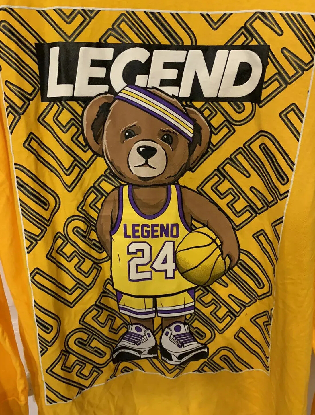Bailey Apparel Men’s Sz L Legend Long Sleeve No 24 T-Shirt Yellow gallery