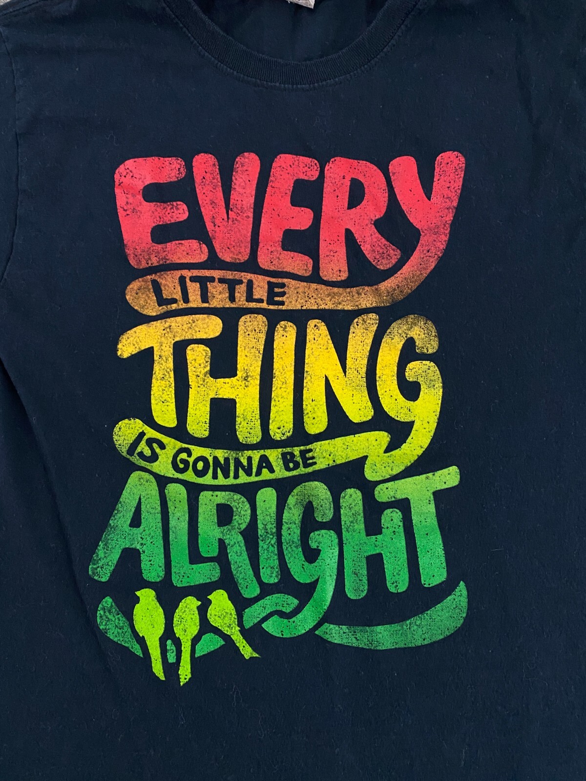 Fruit Of The Loom Y2K Every Little Thing Bob Marley Mens Shirt Black Size Small gallery