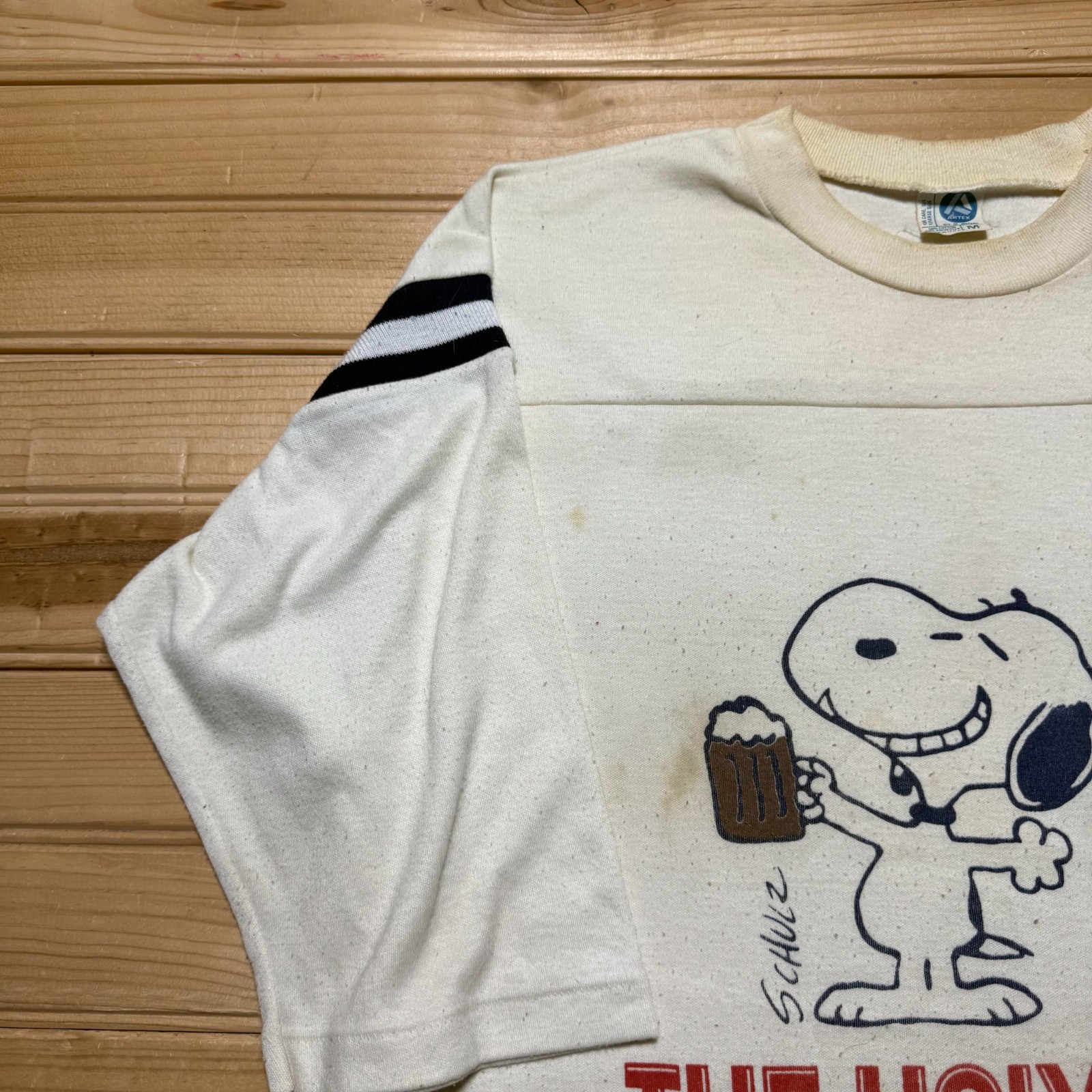 Vintage 80s University At Albany Peanuts Snoopy Woodstock Cartoon T-Shirt Medium gallery
