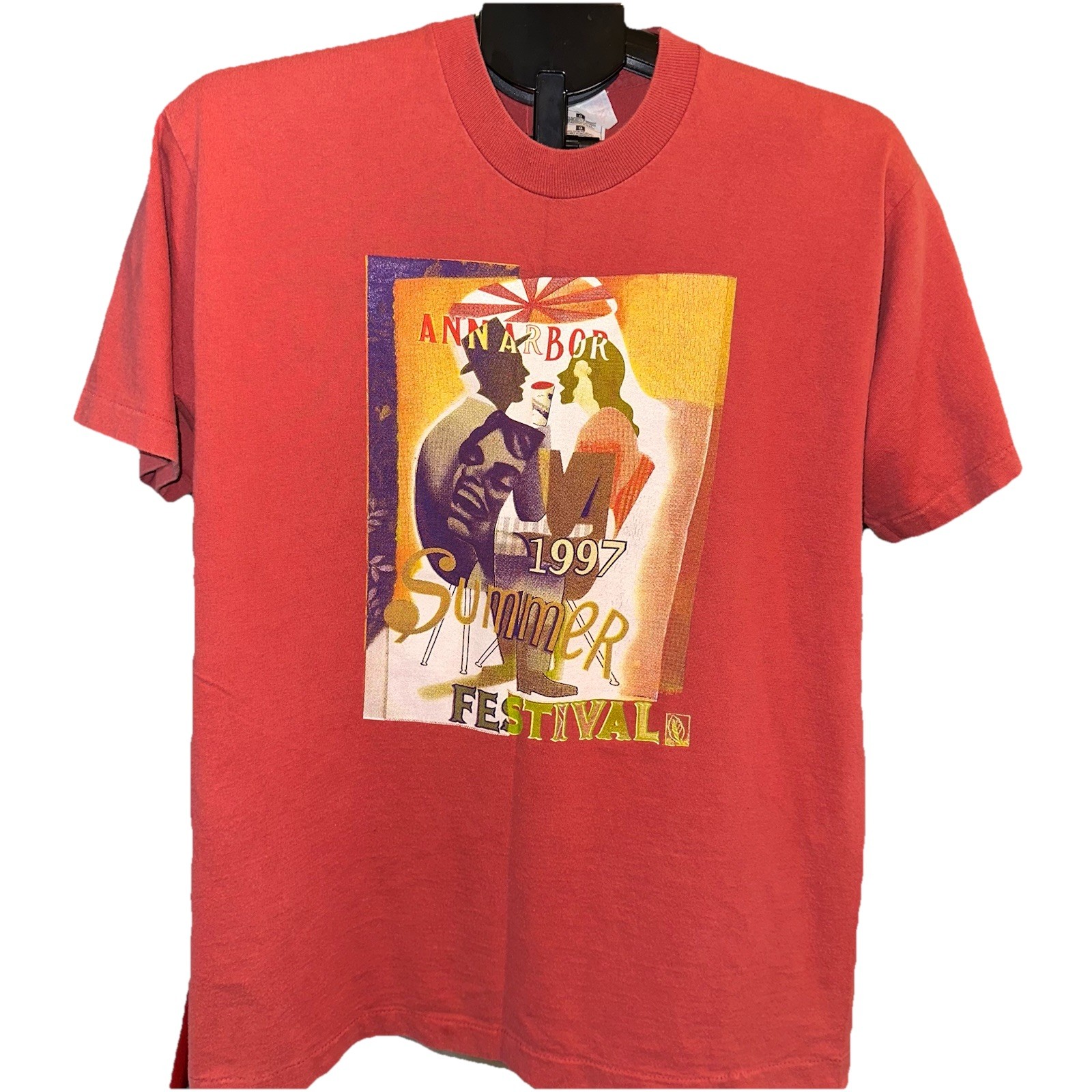 VTG Single Stitch Mens L Tshirt 1997 Ann Arbor Summer Fest Art Retro Michigan gallery