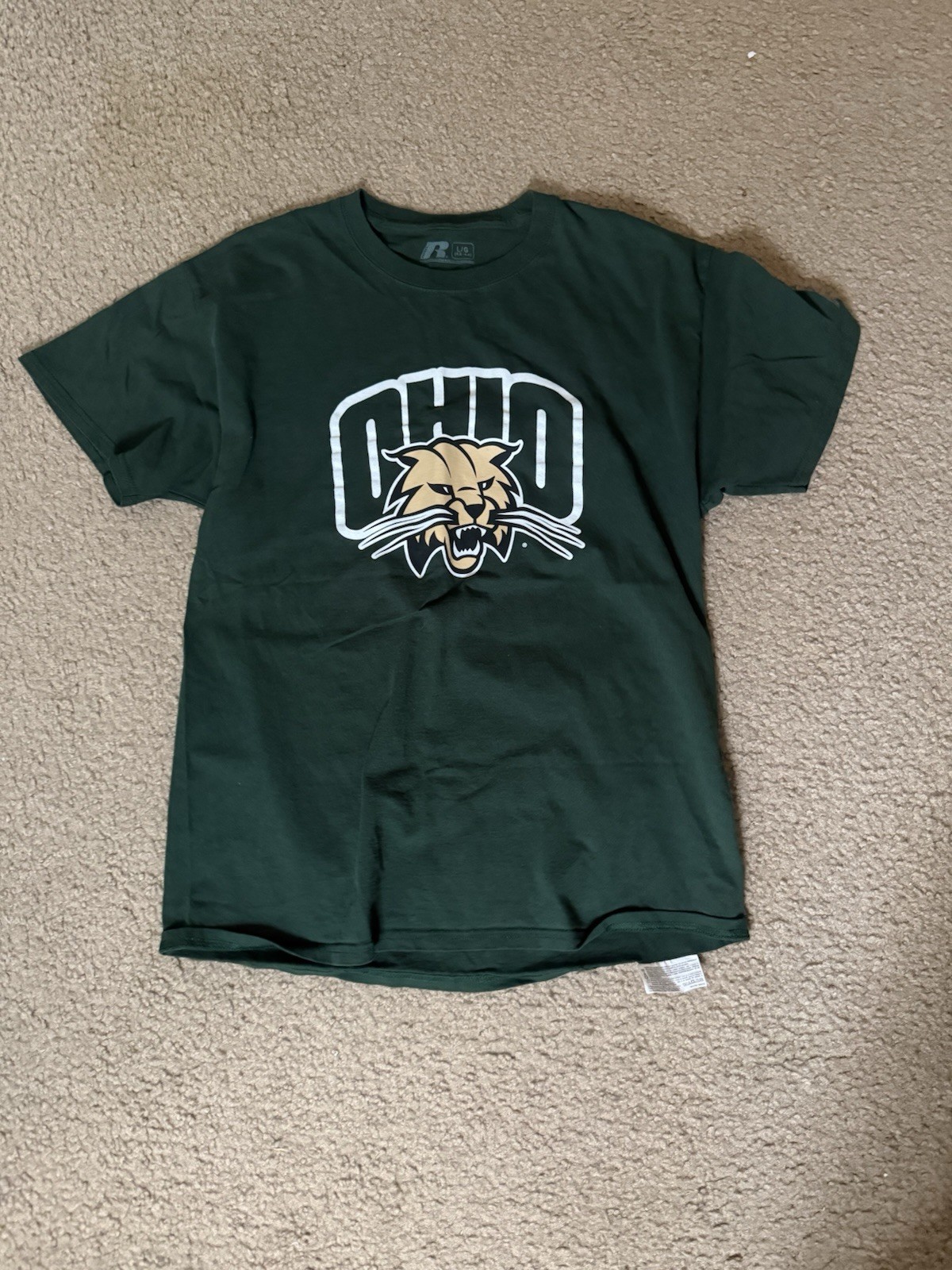 Russell Athletic Men's L Crew Neck Graphic Logo T-Shirt Green gallery