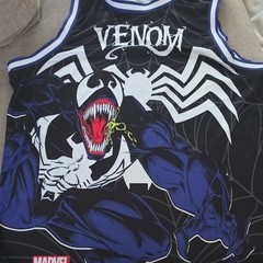 Marvel Venom Lethal Protector ’88 Mesh Sleeveless Crew Neck Tee Black 2XL