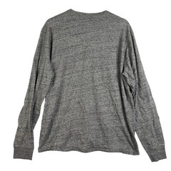 Mercantile J.Crew Men’s Y-Neck Pullover Tee Shirt Gray Henley XL 100% cotton