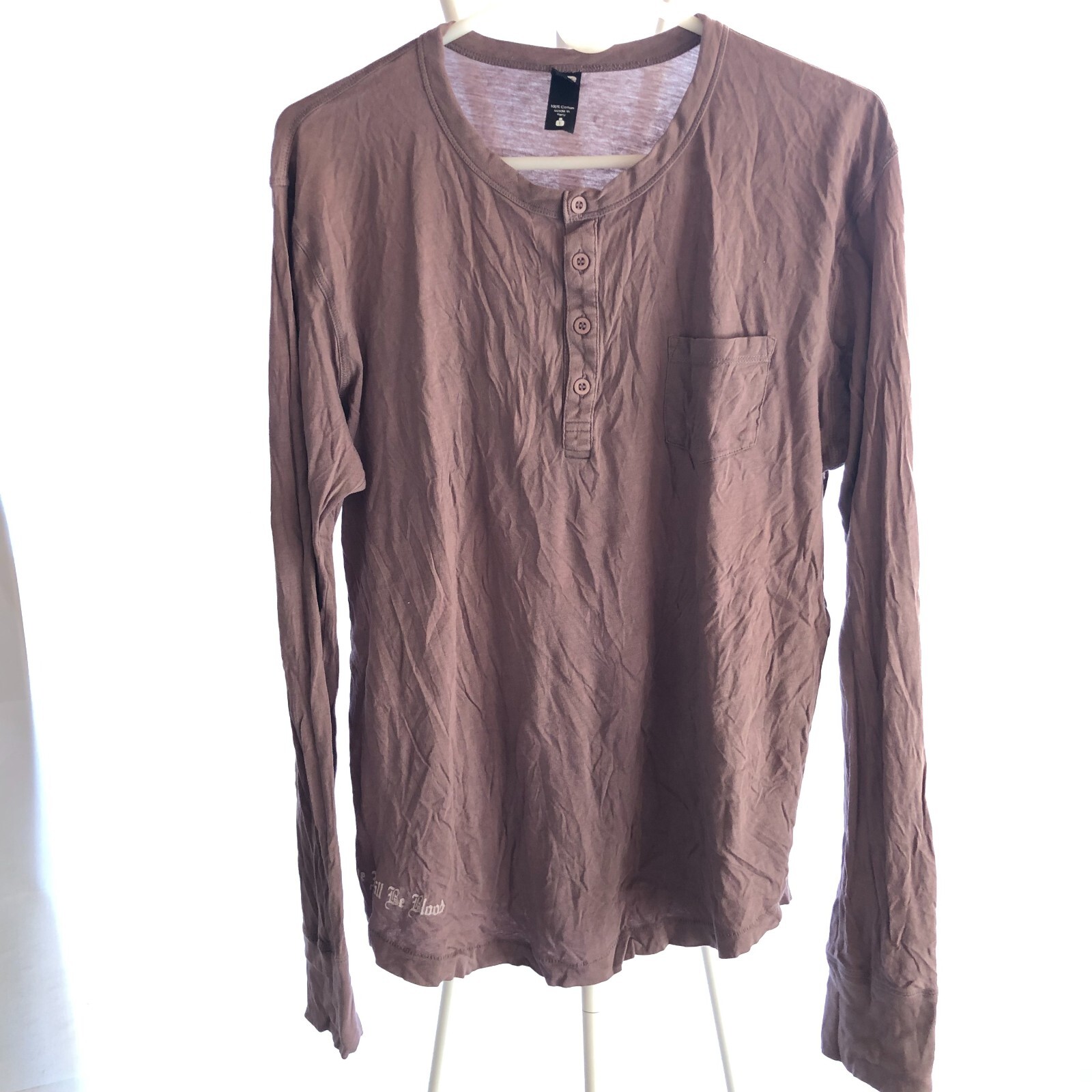 ALTERNATIVE APPAREL VINTAGE SOFT 100% COTTON HENLEY T-SHIRT LAVENDER SIZE L NWOT gallery