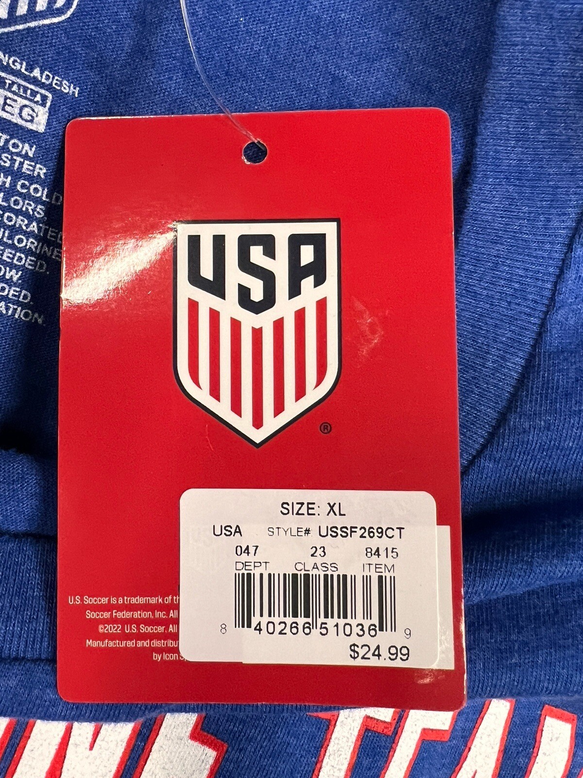 Team USA One Nation One Team T-Shirt Blue Sizes SOCCER SHIRT NEW WITH TAGS gallery