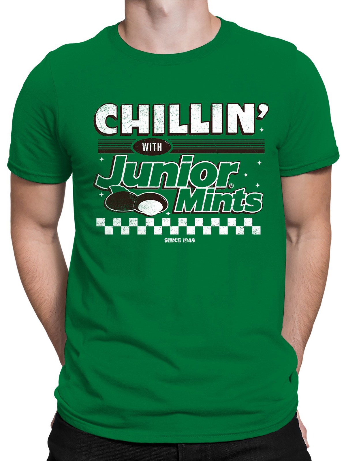Officially Licensed Junior Mints Retro Chillin' Mints Men's T-shirt gallery